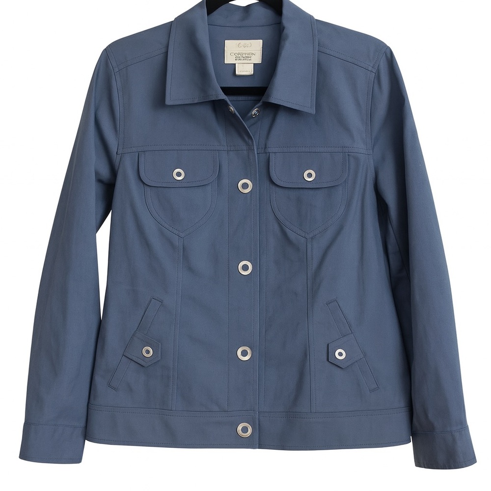 ⨠Christopher & Banks Stretch Snap-Front Jacket ā Size Small āØ